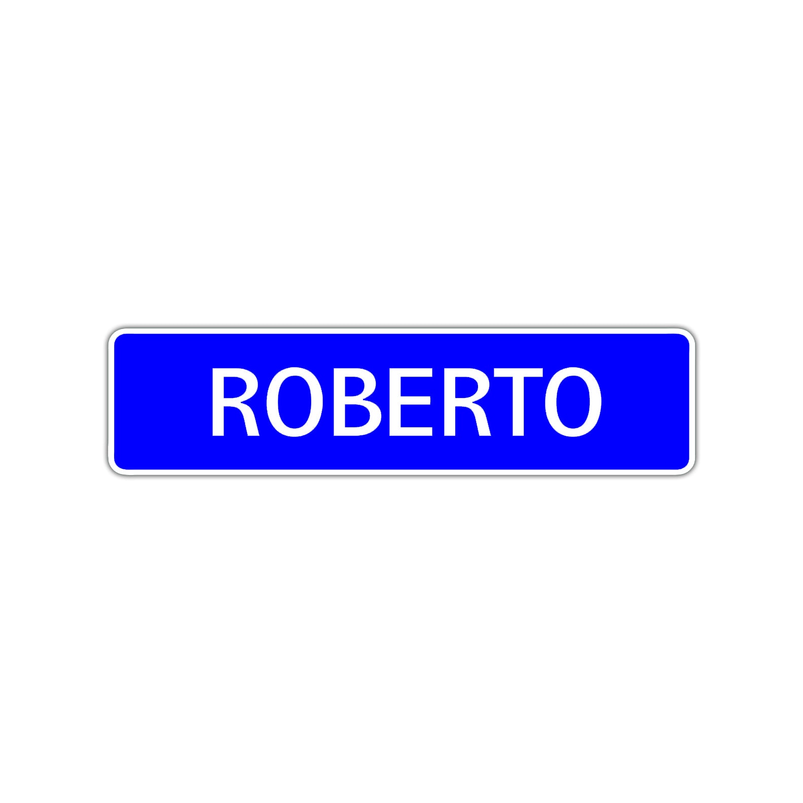 Roberto Street Sign Children Name Room Plate