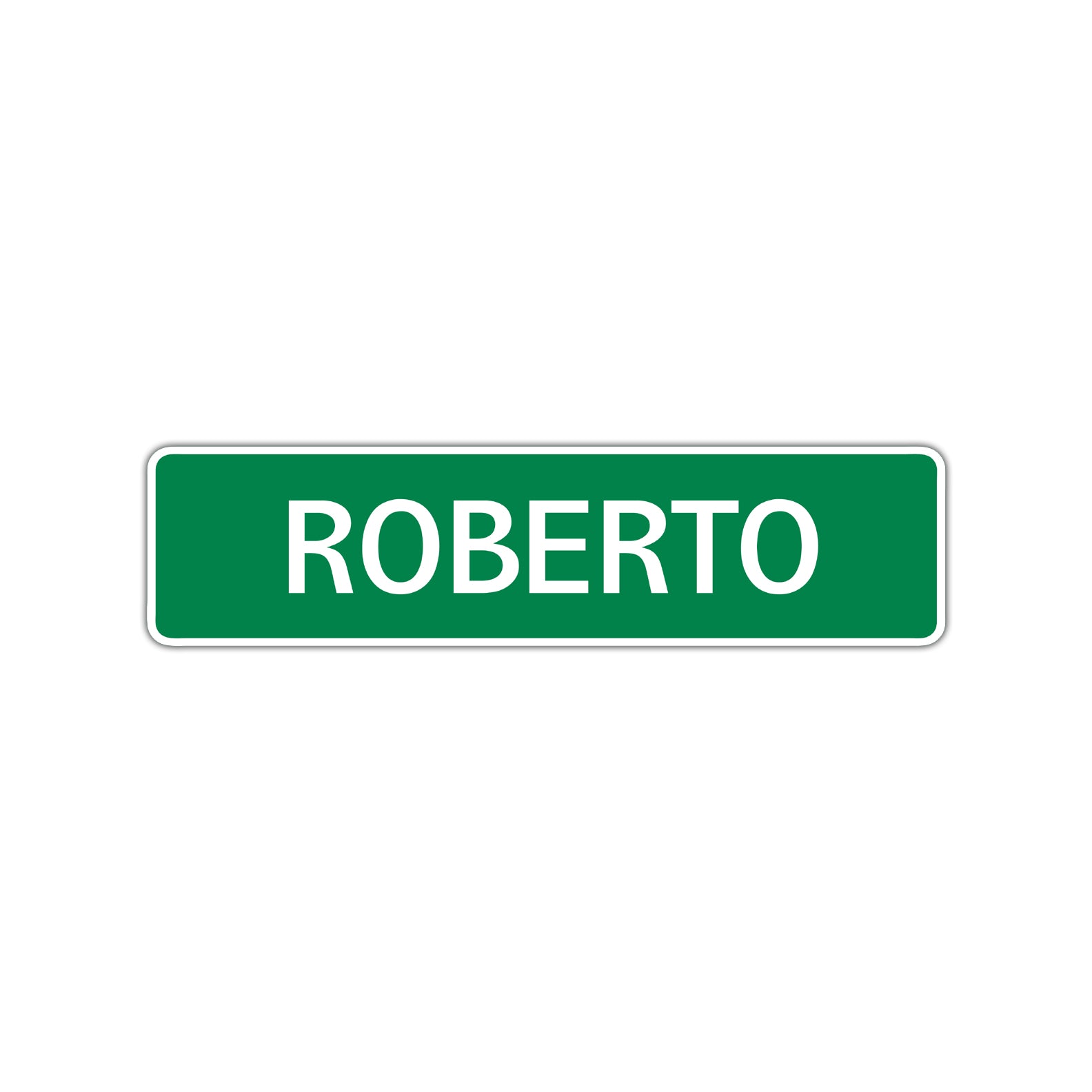 Roberto Street Sign Children Name Room Plate