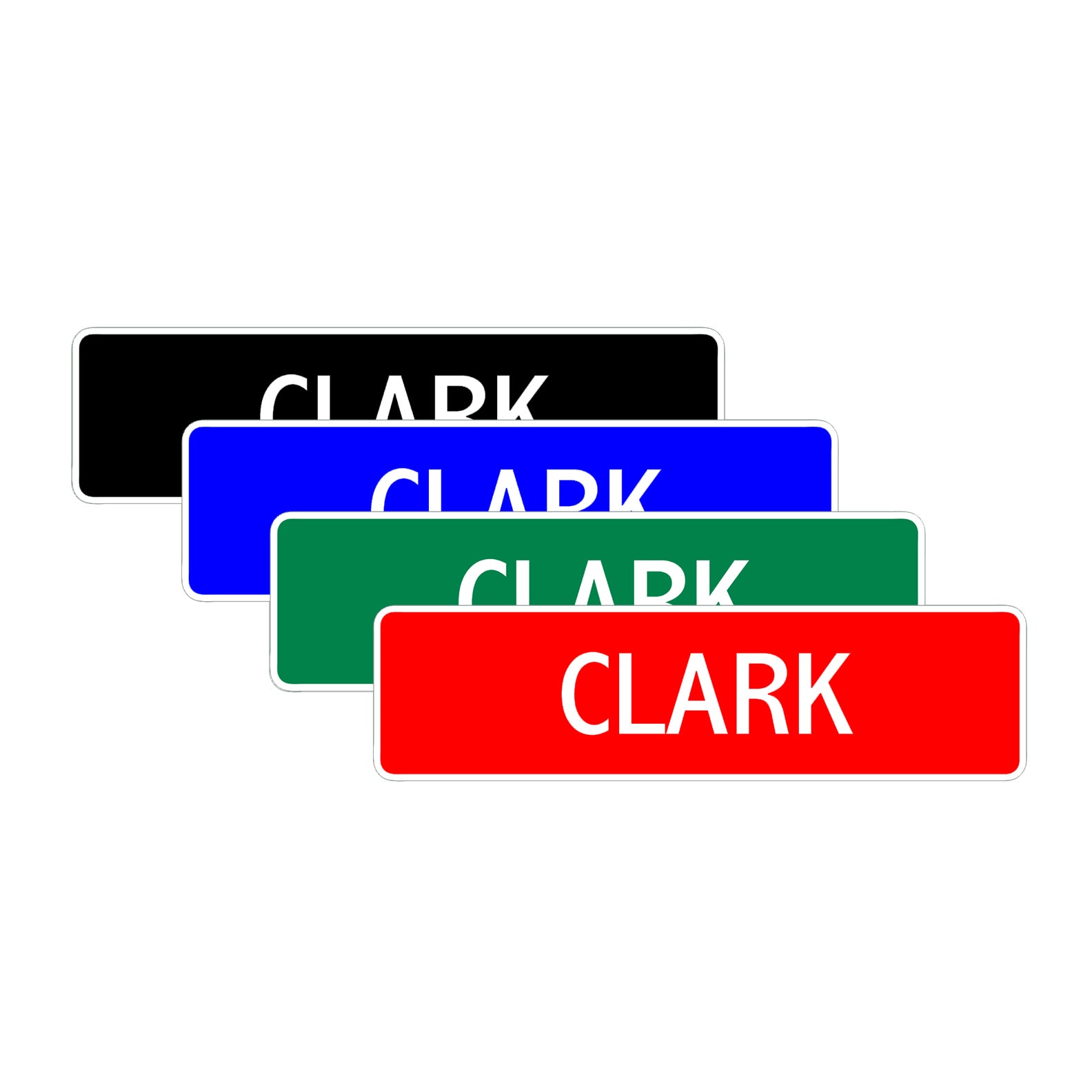 Clark Street Sign Children Name Room Plate
