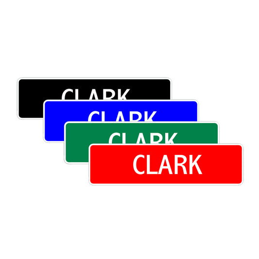 Clark Street Sign Children Name Room Plate
