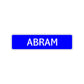 Abram Street Sign Children Name Room Plate