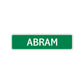 Abram Street Sign Children Name Room Plate