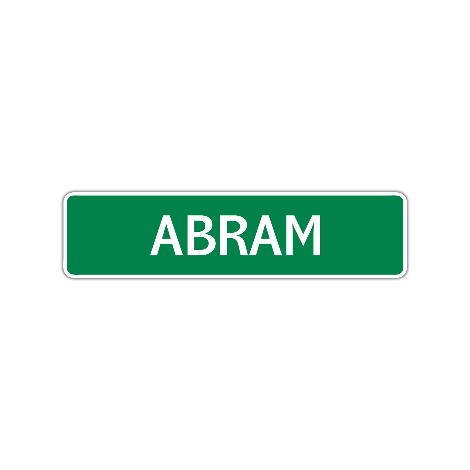 Abram Street Sign Children Name Room Plate