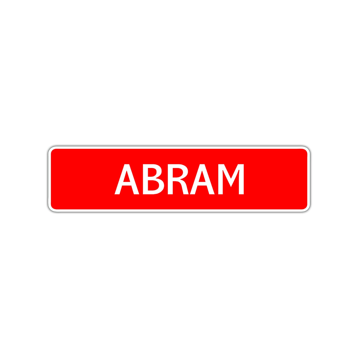 Abram Street Sign Children Name Room Plate