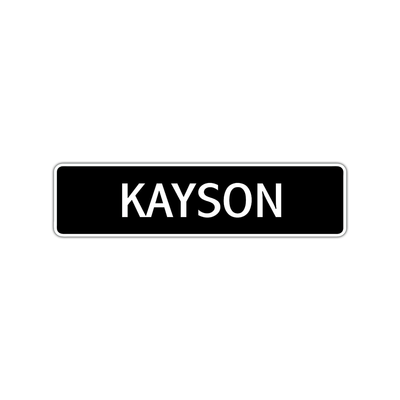 Kayson Street Sign Children Name Room Plate