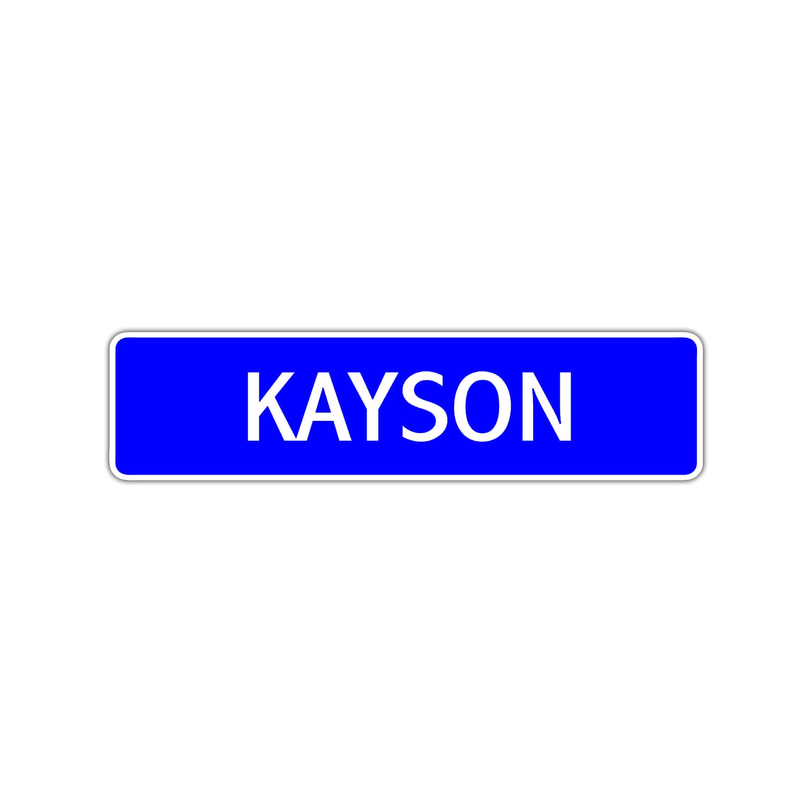 Kayson Street Sign Children Name Room Plate