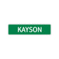 Kayson Street Sign Children Name Room Plate