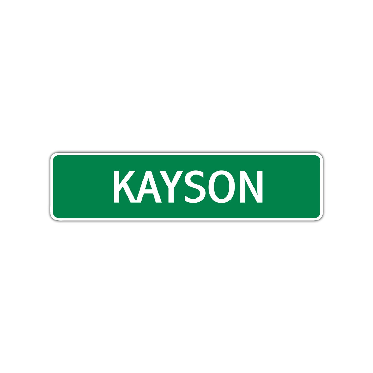 Kayson Street Sign Children Name Room Plate