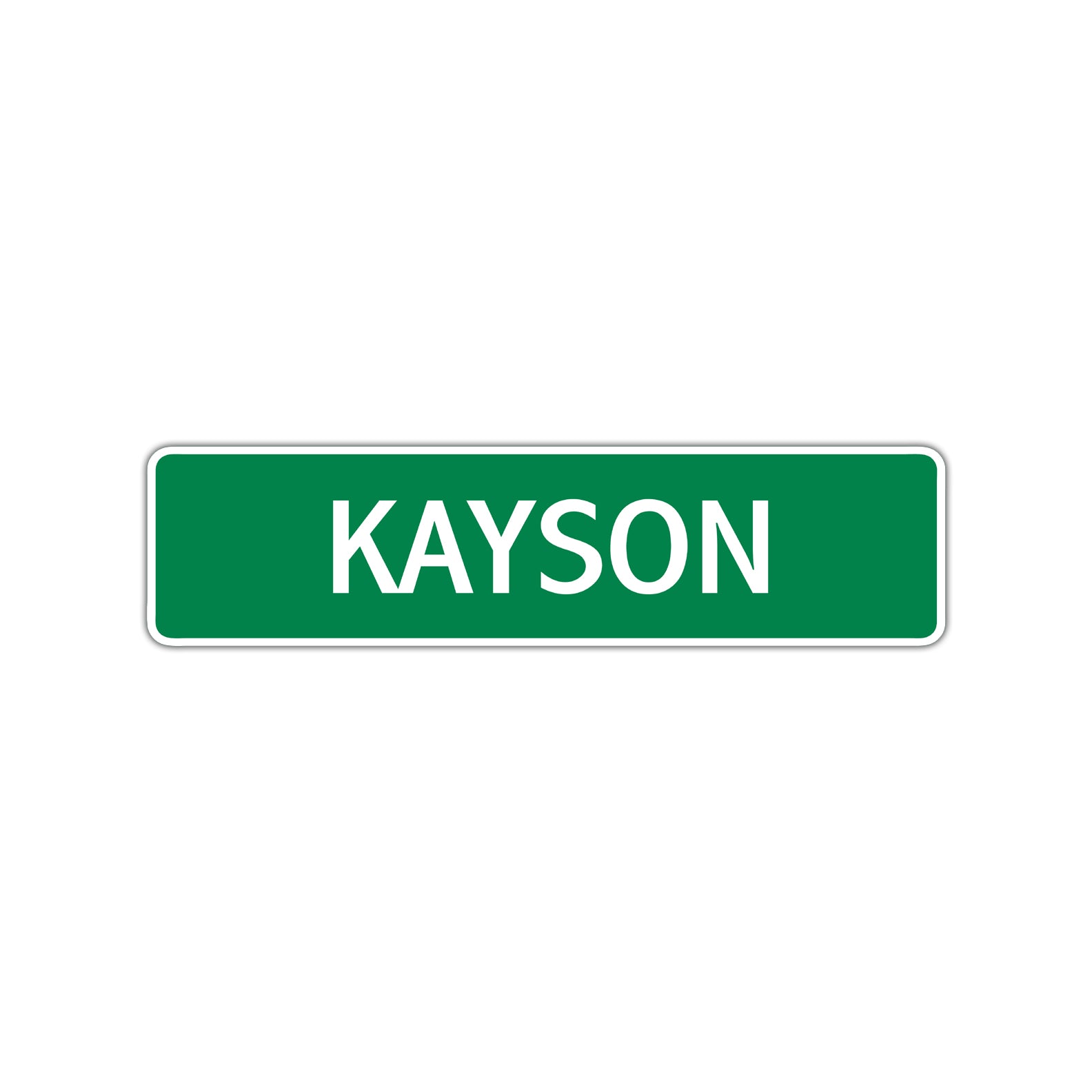 Kayson Street Sign Children Name Room Plate