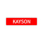 Kayson Street Sign Children Name Room Plate