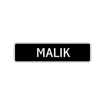 Malik Street Sign Children Name Room Plate