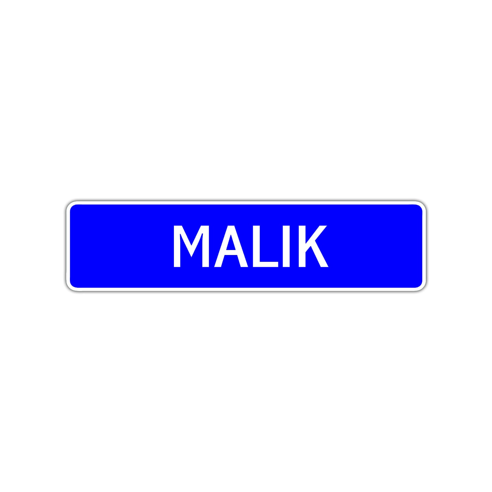Malik Street Sign Children Name Room Plate