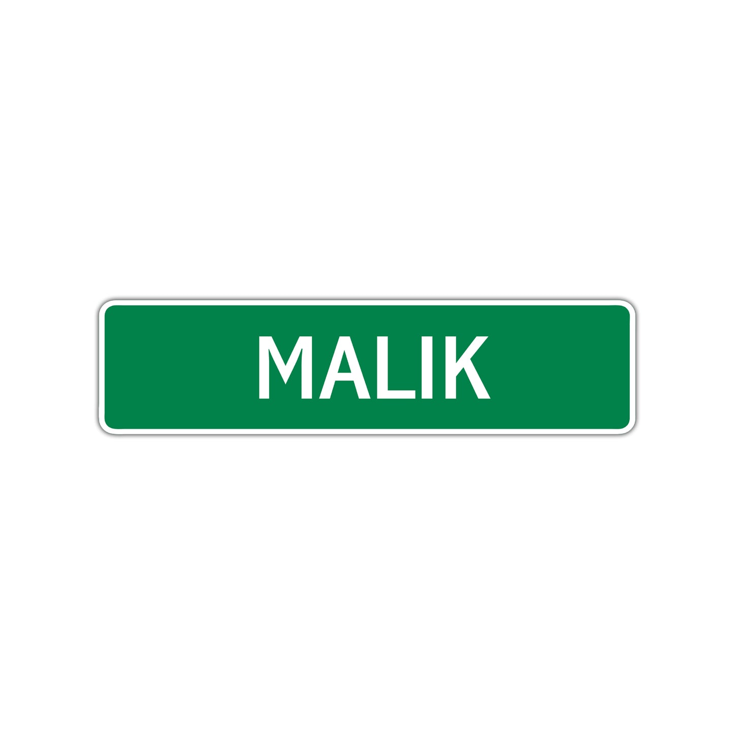 Malik Street Sign Children Name Room Plate