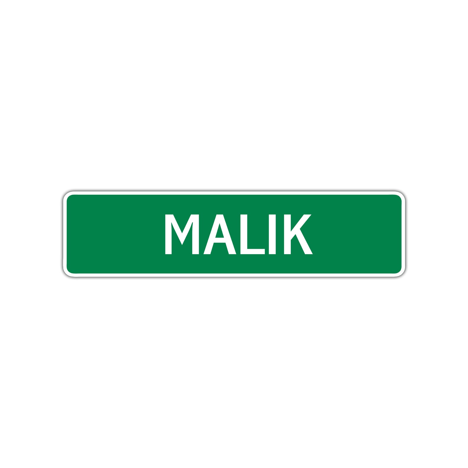 Malik Street Sign Children Name Room Plate