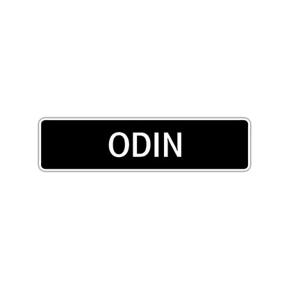 Odin Street Sign Children Name Room Plate