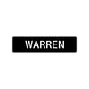 Warren Street Sign Children Name Room Plate