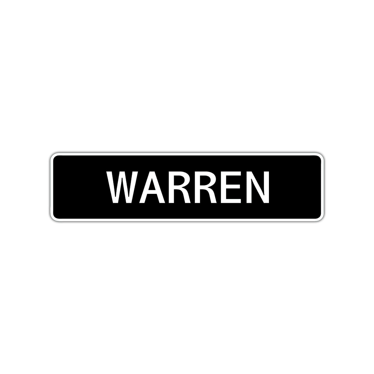 Warren Street Sign Children Name Room Plate