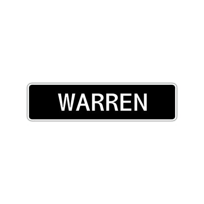 Warren Street Sign Children Name Room Plate