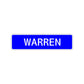 Warren Street Sign Children Name Room Plate