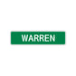 Warren Street Sign Children Name Room Plate