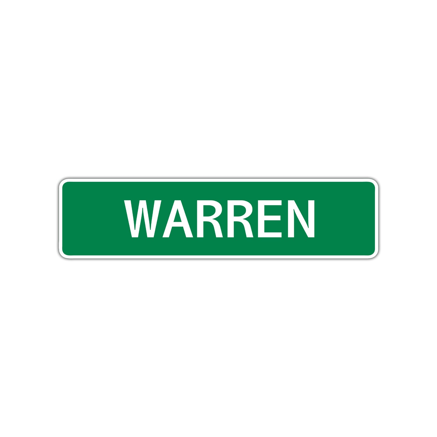 Warren Street Sign Children Name Room Plate