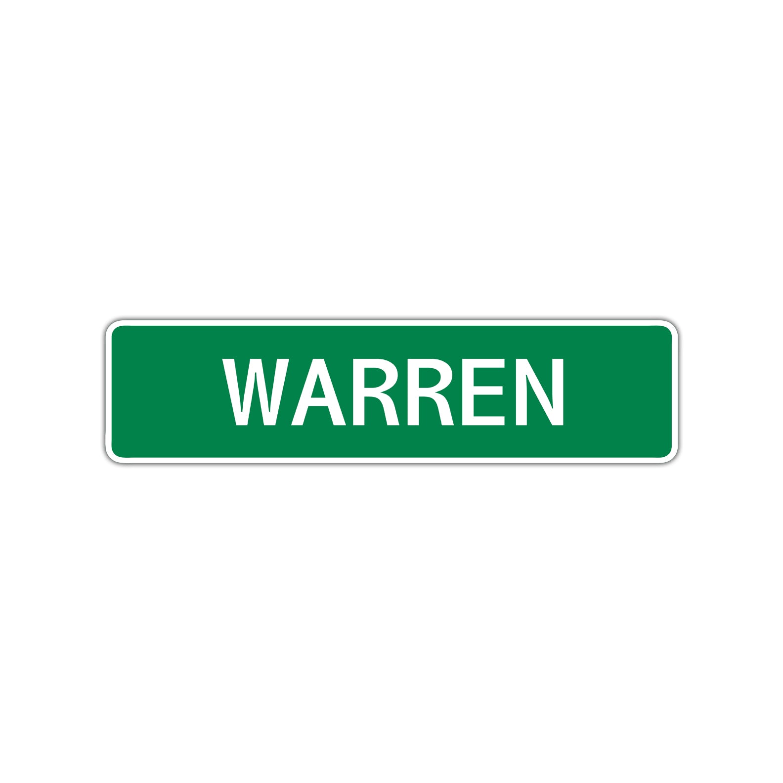 Warren Street Sign Children Name Room Plate