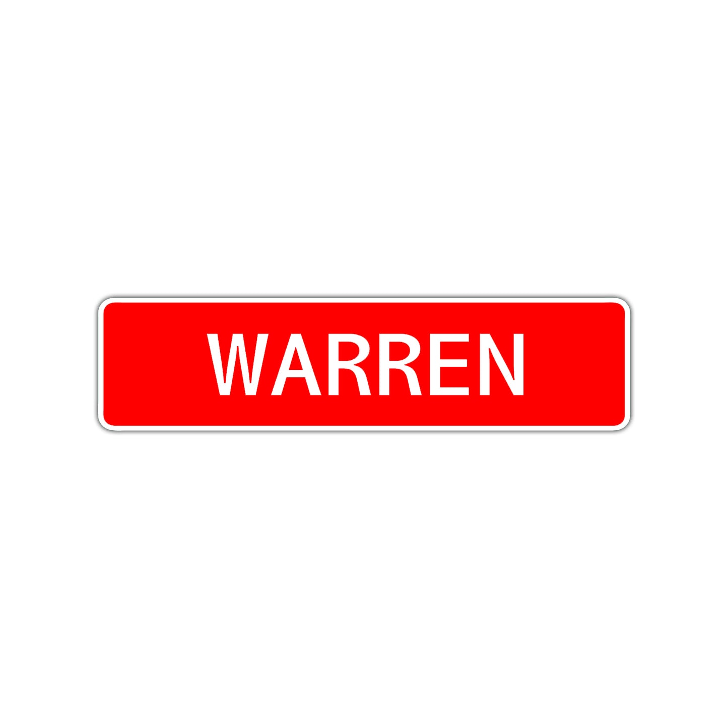 Warren Street Sign Children Name Room Plate