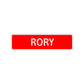 Rory Street Sign Children Name Room Plate