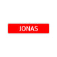 Jonas Street Sign Children Name Room Plate