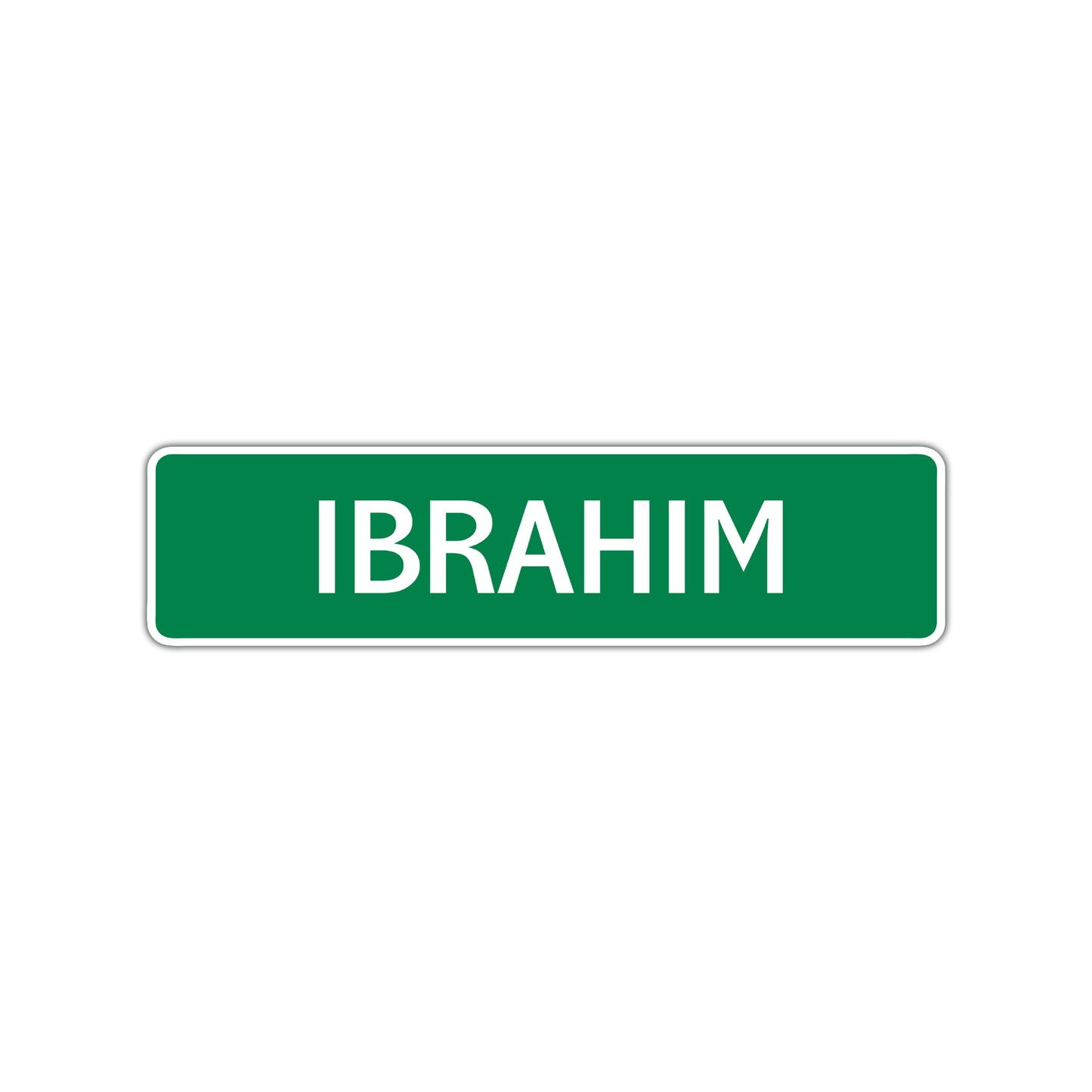 Ibrahim Street Sign Children Name Room Plate