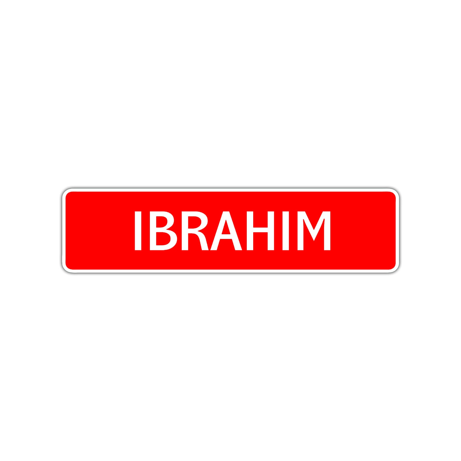 Ibrahim Street Sign Children Name Room Plate