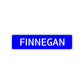 Finnegan Street Sign Children Name Room Plate
