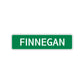 Finnegan Street Sign Children Name Room Plate