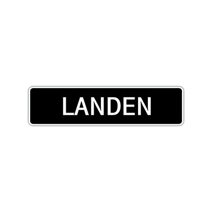 Landen Street Sign Children Name Room Plate