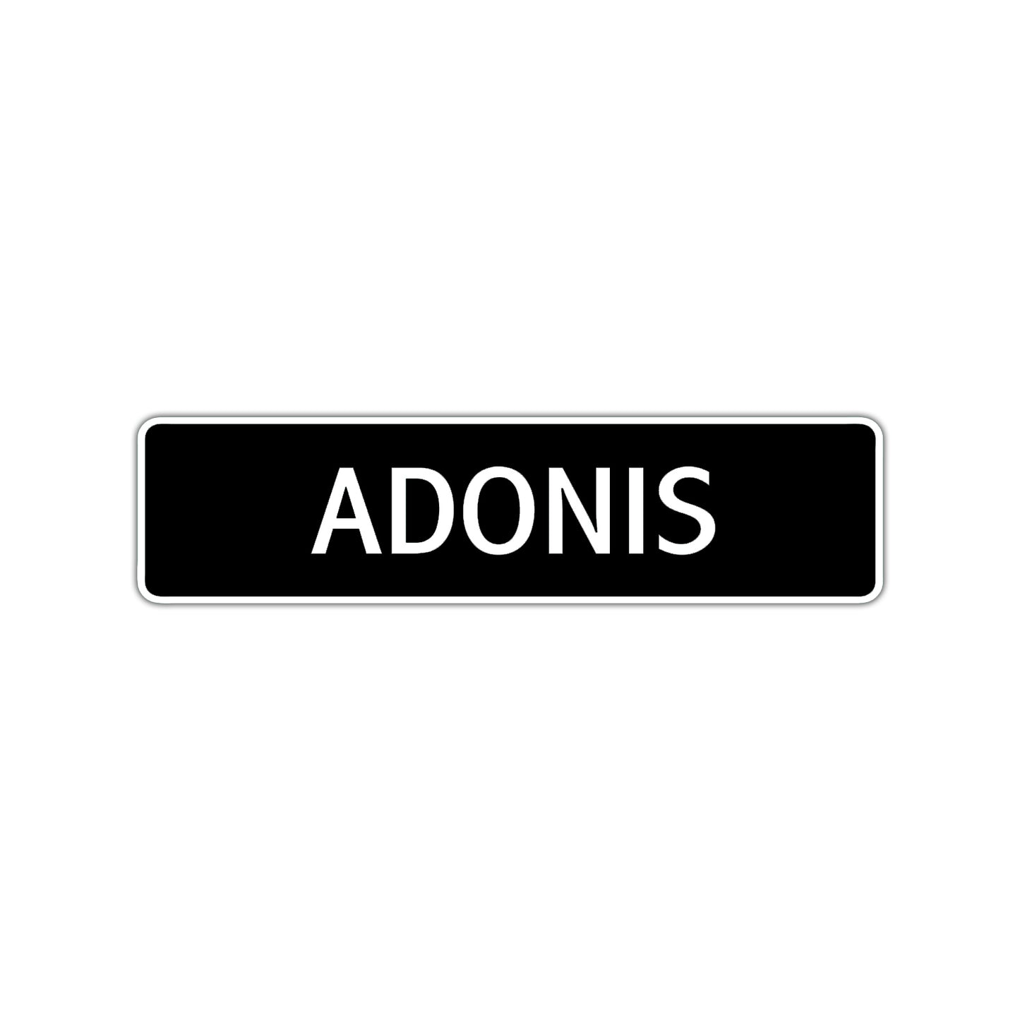 Adonis Street Sign Children Name Room Plate