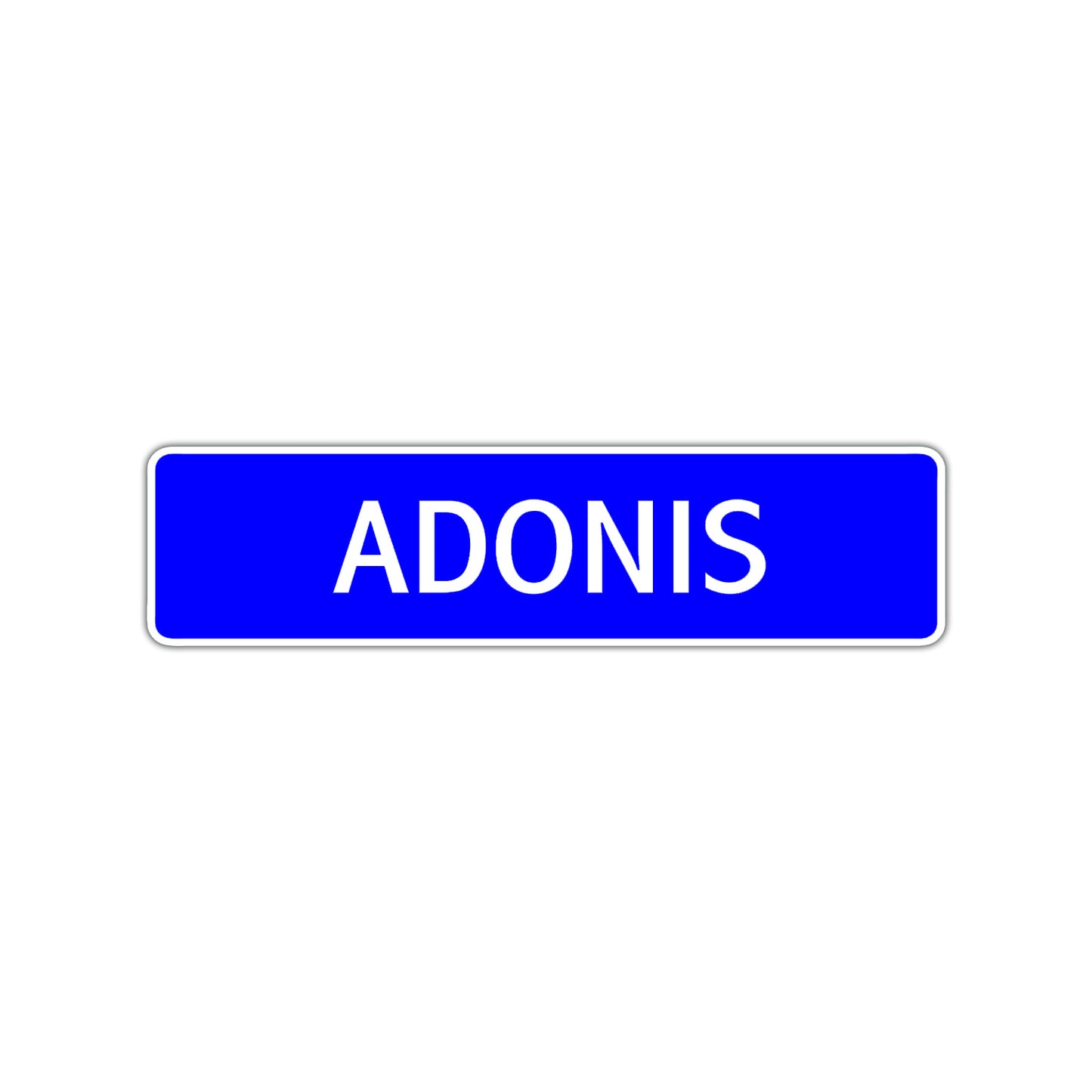 Adonis Street Sign Children Name Room Plate
