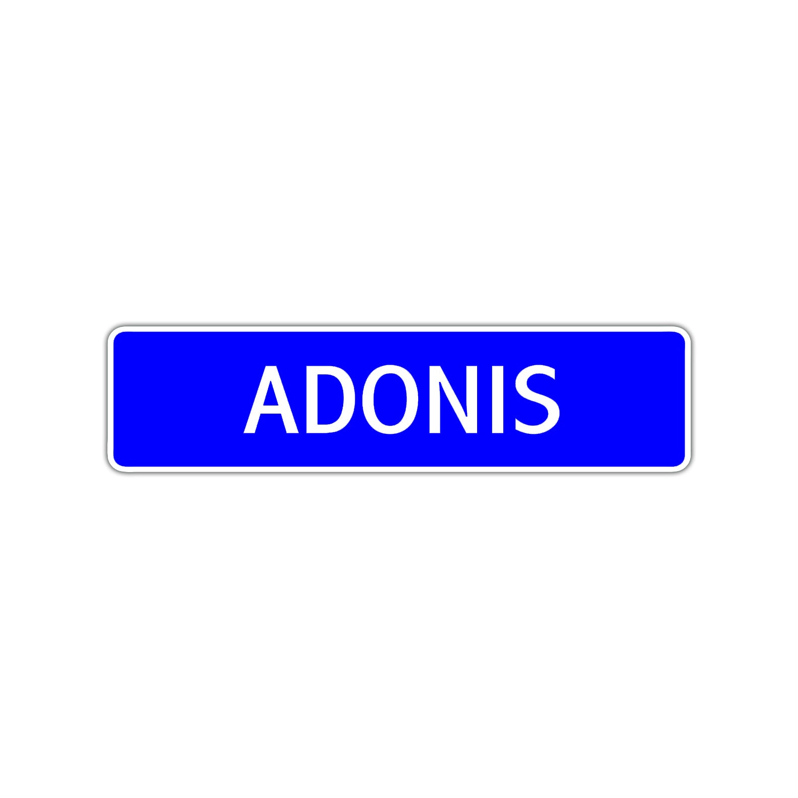 Adonis Street Sign Children Name Room Plate