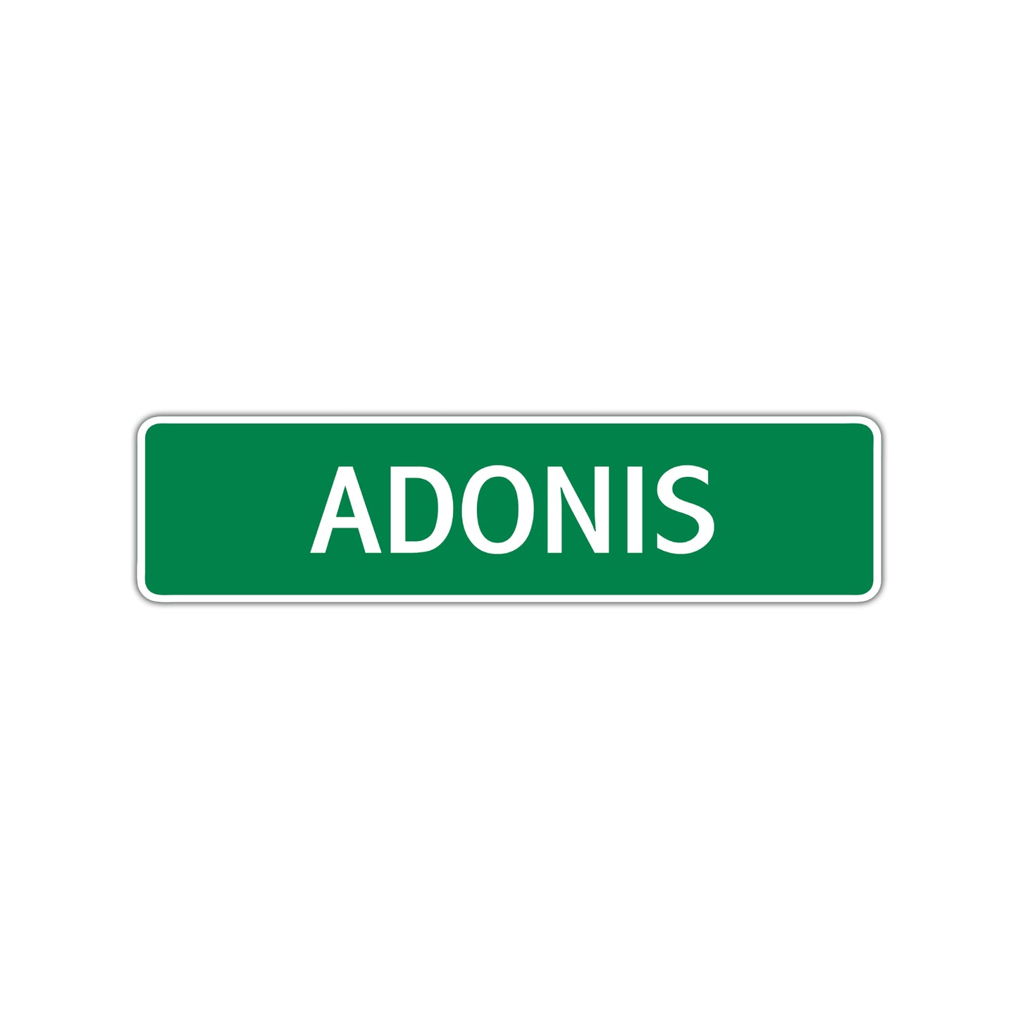 Adonis Street Sign Children Name Room Plate