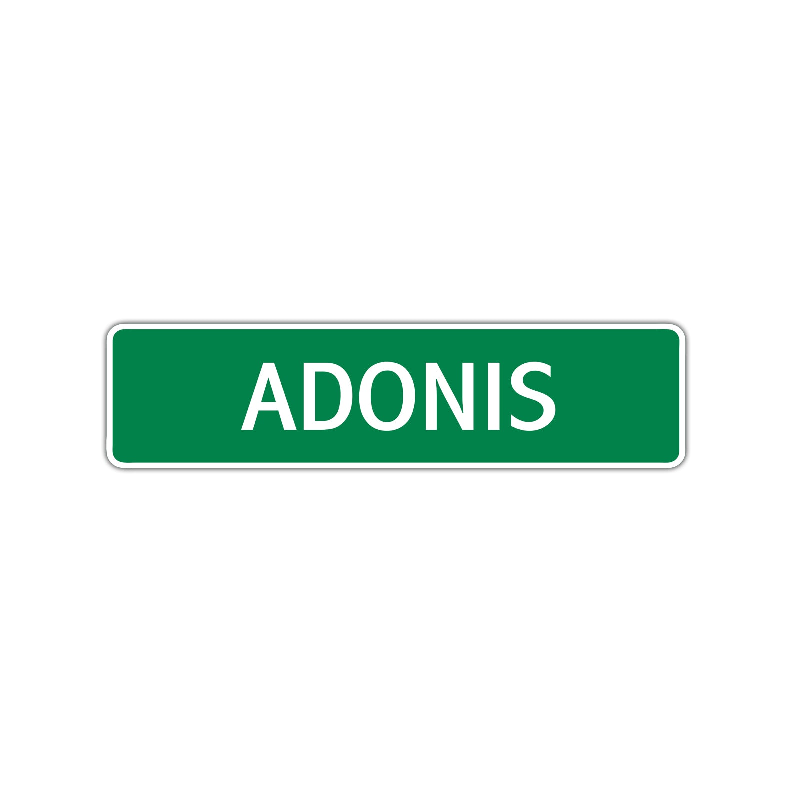 Adonis Street Sign Children Name Room Plate