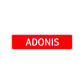Adonis Street Sign Children Name Room Plate