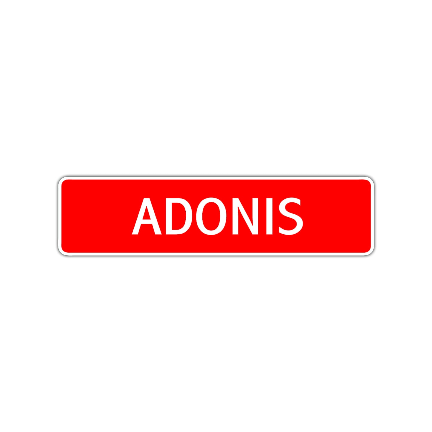 Adonis Street Sign Children Name Room Plate