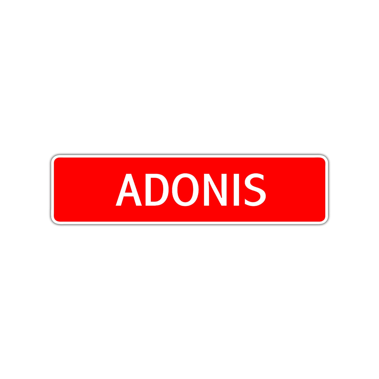 Adonis Street Sign Children Name Room Plate