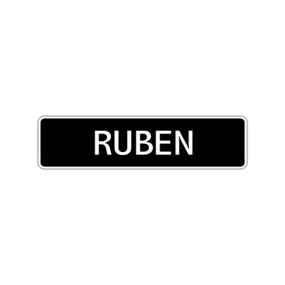 Ruben Street Sign Children Name Room Plate