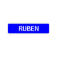 Ruben Street Sign Children Name Room Plate