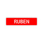 Ruben Street Sign Children Name Room Plate