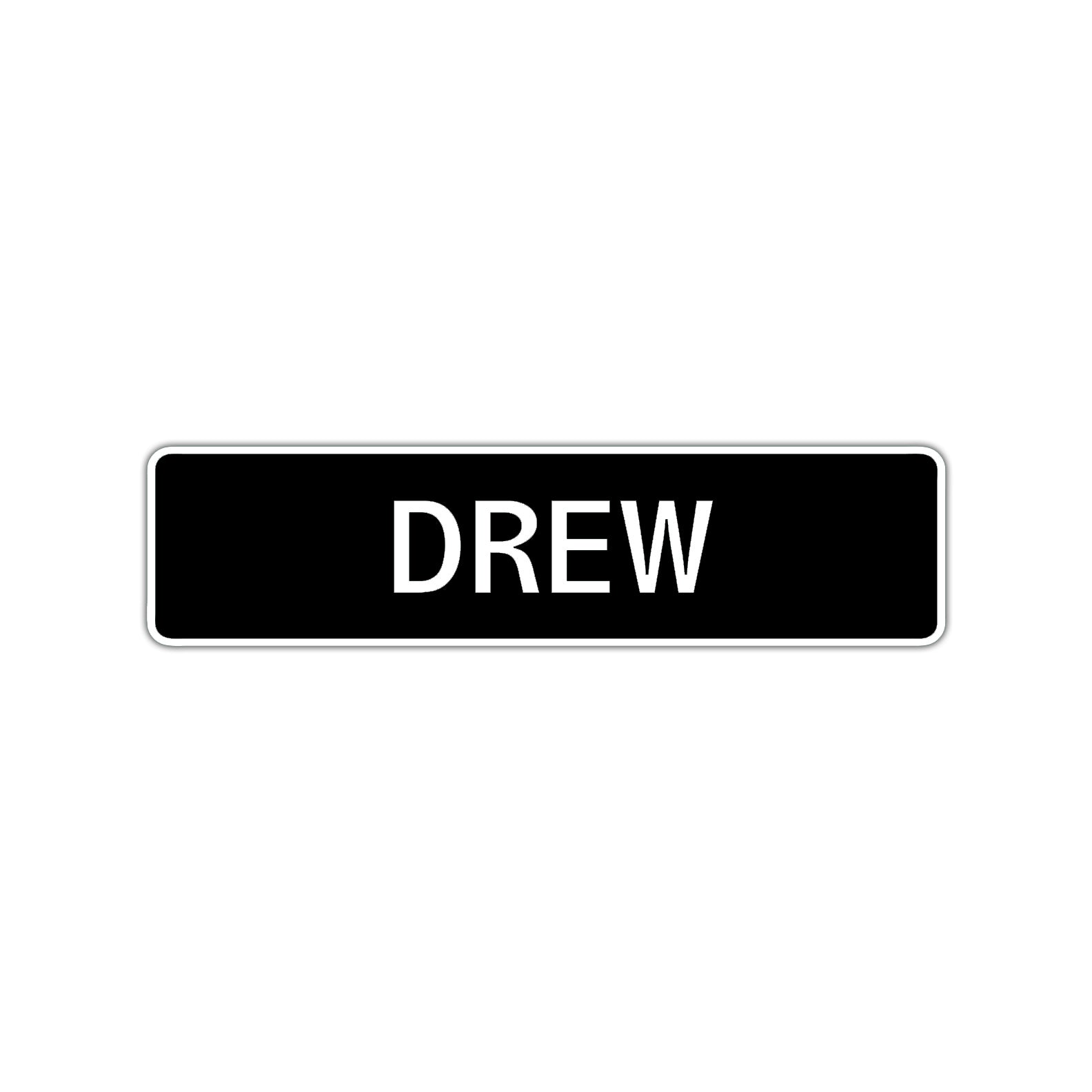 Drew Street Sign Children Name Room Plate