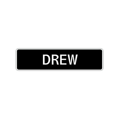 Drew Street Sign Children Name Room Plate