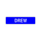 Drew Street Sign Children Name Room Plate