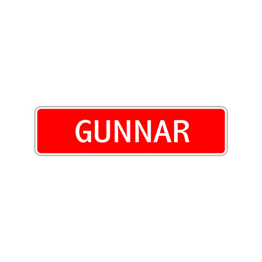 Gunnar Street Sign Children Name Room Plate