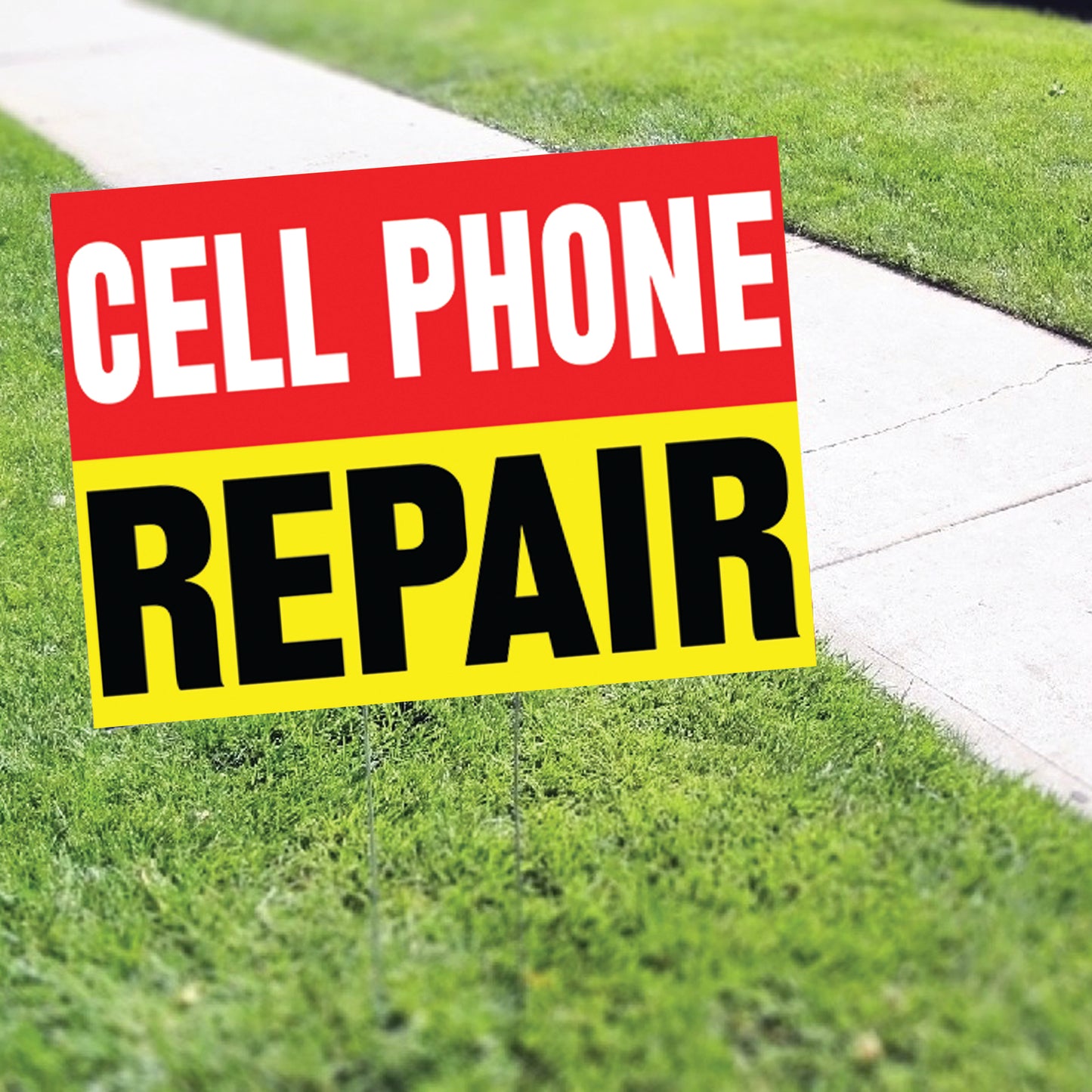 Cell Phone Repair Printed Coroplast Yard Sign